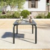 GustoWave 70.9" x 35" Outdoor Dining Table, with Slat Top & Umbrella Hole - 2 of 4