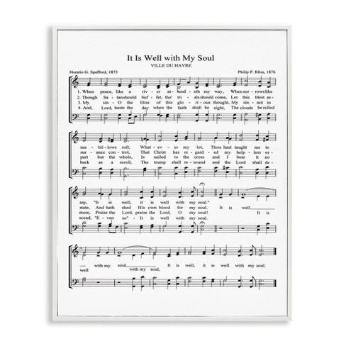 Stupell Industries Well With My Soul Sheet Music, 16" x 20" - image 1 of 4