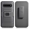 Nakedcellphone Combo for Samsung Galaxy S10 5G - Ring Grip/Stand Case and Belt Clip Holster - Black - 2 of 4