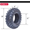 GARVEE AT26x9-12-6PR TL MARS-A/B ATV Tires, 26x9-12-6PR All Terrain ATV UTV Off-Road Tires(Set of 2, Tubeless) - 3 of 4