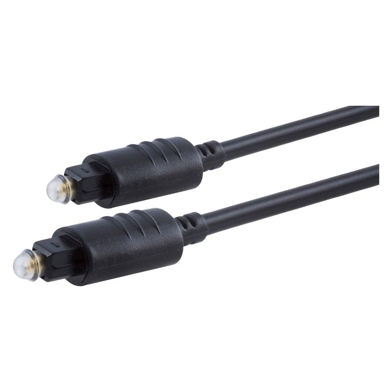 Philips 10' Toslink Digital Fiber Optic Cable with Mini Adapter - Black, 3 of 9
