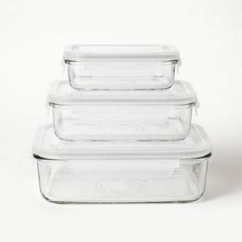6ets Food Storage Airtight Nested Plastic Containers with Locking