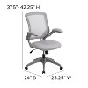 Emma and Oliver Mid-Back Mesh Swivel Ergonomic Task Office Chair with Gray Frame & Flip-Up Arms - 4 of 4