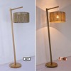 65'' Floor Lamp, Modern Standing Lamp with Foot Switch for Living Room, Bedroom, Office, Study, Natural Wood - 2 of 4