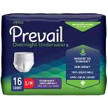 Prevail Overnight Unisex Adult Underwear, Pull On with Tear Away Seams, Overnight Absorbency