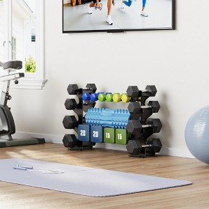 MOEPISY Rack Only Holder for Dumbbells, Free Weights, 400LB Capacity Heavy-Duty Compact Storage Organizer - 1 of 4