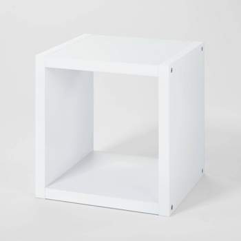Storage Cube White - Brightroom™: Modular Shelf Component, MDF Floating Bookcase, Space Saver