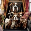 Saint Bernard Dog Pattern Flannel Fleece Blanket, All-Season RV Interior Decor, Car Nap Throw, Cozy and Soft, Christmas Gift. - 2 of 4