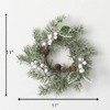 Artificial Pine Leaf And Berry Mini Accent Wreath Multicolor 11"H - 4 of 4