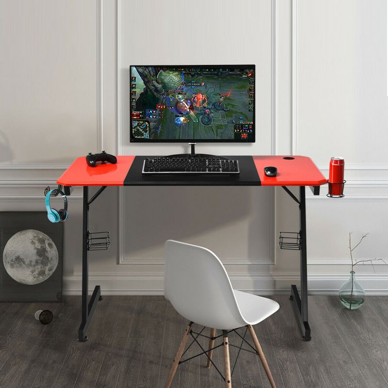 Costway 47 inch Gaming Desk Z Shape Computer Desk w/ Storage for Cup Headphone Speaker, 5 of 11