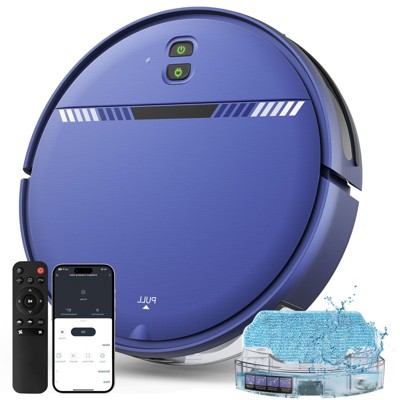 Teendow Robot Vacuum with Mop, Robotic Vacuum Cleaner with APP/Remote, Self-Charge, for Hardfloor, Carpet,Pet Hair, Blue