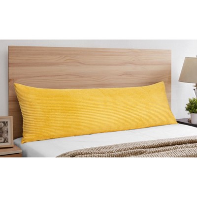 Mustard Yellow Corduroy Kids Body Pillow Cover 54x20