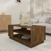 vidaXL Coffee Table Smoked Oak 40.2"x21.7"x21.7" - 3 of 4