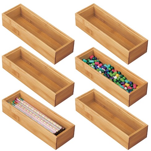 Bamboo Drawer Divider 8 PC Box w/3 loose PCS Size Small Total 11