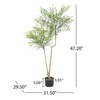 Maggift Artificial Plant Artificial Artificial Nandina Tree Indoor Outdoor for Home Office Living Room Decor, Green, 31.5"*29.5"*47.2" - 3 of 4