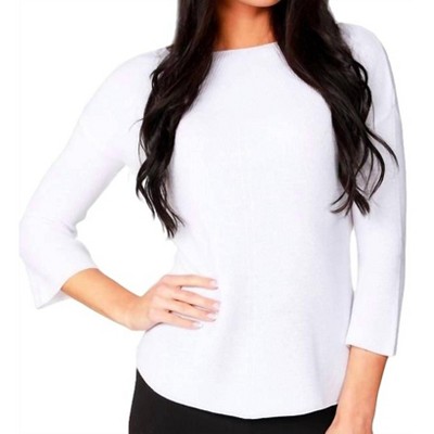 Women's Ribbed 3/4 Sleeve Top - ANGEL