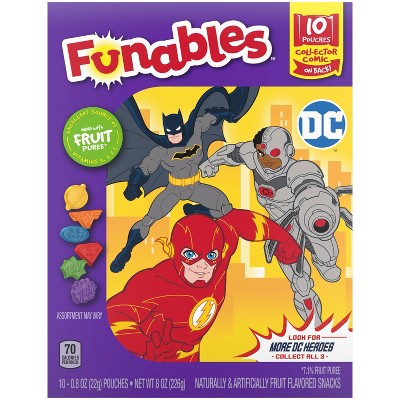 Funables DC Heroes Fruit Snacks - 8oz/10ct