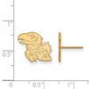 Black Bow Jewelry 14k Yellow Gold Kansas Jayhawks NCAA Post Earrings - 2 of 3