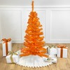 Northlight Pre-Lit Medium Artificial Pine Christmas Tree - 3' - Orange - Clear Lights - image 2 of 4