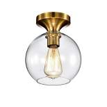 7.9" x 7.9" x 9.3" 1-Light Gorden Pendant Gold - Warehouse Of Tiffany