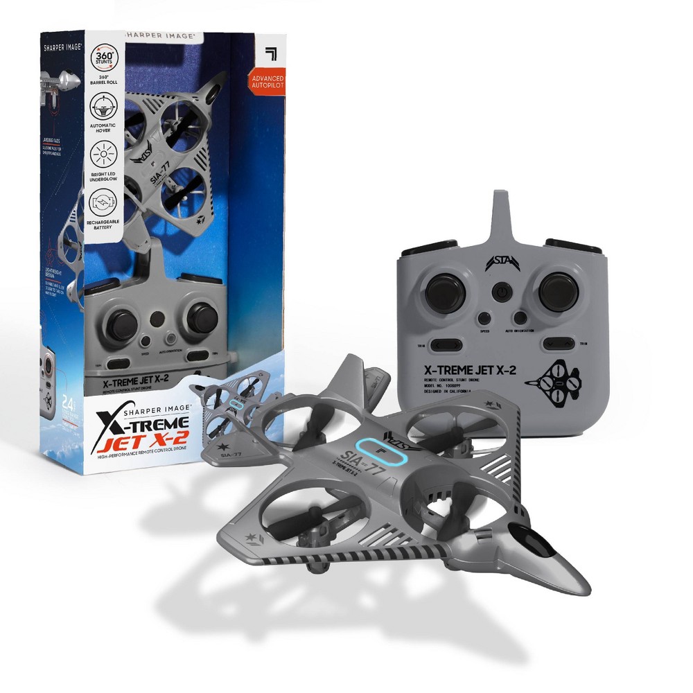 Sharper Image Thunderbolt Jet X Mini Drone: Remote Control, Beginner Level, Indoor/Outdoor Use, 5-Minute Flight Time