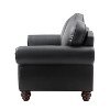 Antonia 60" Wide  Chesterfield Loveseat, Genuine Leather Sofa with Nailhead Trim and Rolled Armrests -A+B | ARTFUL LIVING DESIGN - 4 of 4