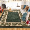 Christmas Washable Area Rug Xmas Pine Cones Rug Plaid Rugs for Living Room Bedroom - 3 of 4