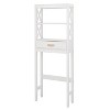 VYNXARIA Over-the-Toilet Storage Cabinet White with one Drawer and 2 Shelves Space Saver Bathroom Rack - 3 of 4