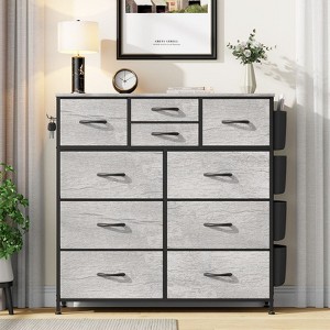 Gikpal 10 Drawers Dresser for Bedroom, Storage Drawer, Cupboards & Cabinets, Side Pockets & Hooks, Sturdy Metal Frame, Kitchen, Dinning Room - 1 of 4