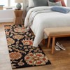 Hauteloom Heaters Black Floral Wool Carpet - 2 of 4