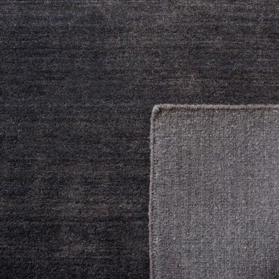 Handmade Black Wool Tufted 4' x 4' Square Area Rug