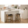 South Shore Set of 2 Balka Counter Height Barstools Black/Natural - 2 of 4