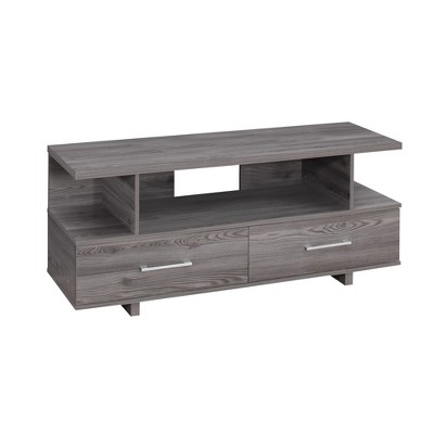 Monarch Specialties Tv Stand 48 Inch Console Media Entertainment Center Storage Cabinet Living Room Bedroom Laminate Grey Contemporary Modern