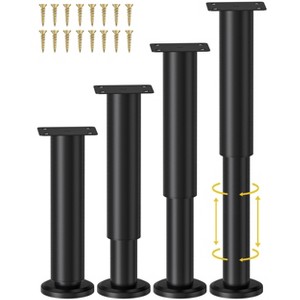 Aoibox Adjustable Height Metal Bed Support Legs for Bed Frame or Furniture 7.08-12.2 Inch Heavy Duty 4 Pack - 1 of 4