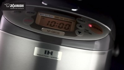 Stainless Steel Induction Heating Rice Cooker with LCD Display, 3 Cups