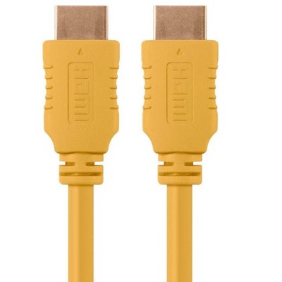 Monoprice HDMI Cable - 1.5 Feet - Yellow | High Speed, 4K@60Hz, 18Gbps, HDR, YUV 4:4:4, 28AWG, Compatible with UHD TV and More - Select Series