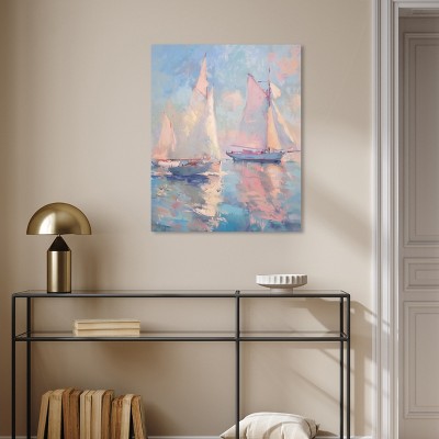 Set Sail Coastal Scene Gallery Wrapped Canvas Wall Art, 24" x 30"