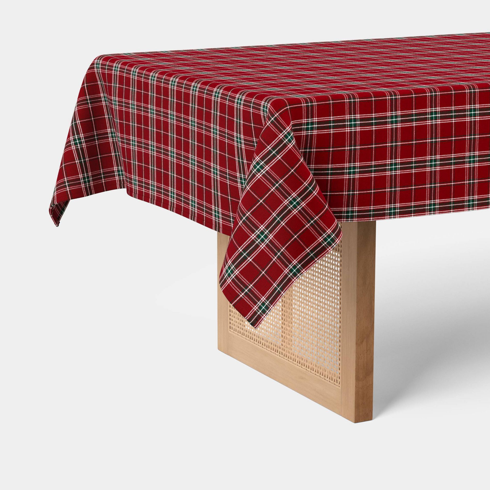 84"x60" Tablecloth Red Plaid - Threshold™