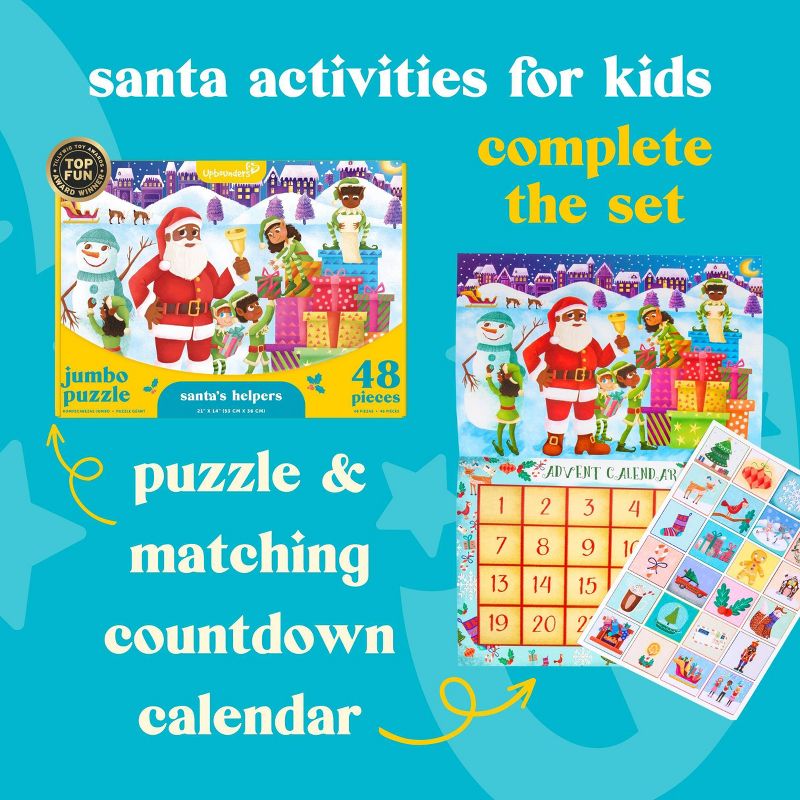 Santa&#39;s Helpers Kids&#39; Jumbo Puzzle featuring Joyful Santa - 48pc, 6 of 11