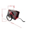 VisioGear Outdoor Foldable Pet Stroller, Dog Carriers Bicycle Trailer, Grey & Red, 53.93"*29.13"*31.49" - 3 of 4