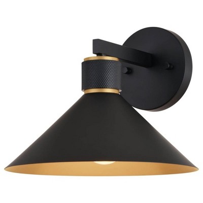 Vaxcel Dunbar 1 - Light Wall Light in  Matte Black/Gold