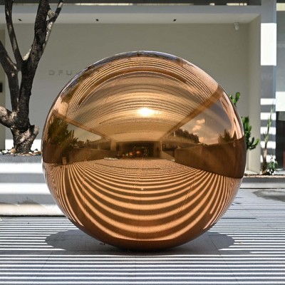 Yescom 59" Inflatable Mirror Ball Giant Reusable Large Disco Balloon Decoration for Party Wedding Event Stage Decor Gold