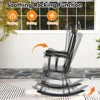 Tangkula 2PCS Wooden Rocking Chair Single Rocker Indoor Garden Patio Yard Black - image 4 of 4