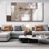 Aoibox Large Abstract Wall Art for Living Room, Grunge Style Canvas Painting, 29x58 Inches, Brown Grey White, Home Office Decor - 3 of 4