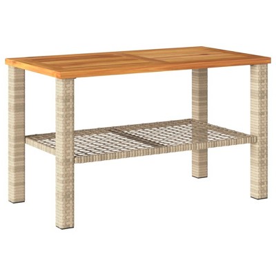 vidaXL Garden Table Beige and Brown