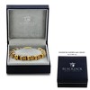 Metallo Stainless Steel Genuine Tiger Eye Beads Skull Bracelet - Gold Plated - Gold - 9 Inch - 3 of 4