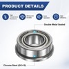 Unique Bargains Chrome Steel Multipurpose Use Flanged Ball Bearing 20 1/4" x 1/2" x 1/5" - 2 of 4