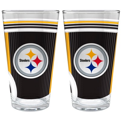 Pittsburgh Steelers NFL Historic Print Pint Glass