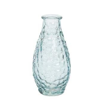 Transpac Glass 5.5 in. Clear Everyday Bumpy Vase