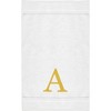 BC BARE COTTON Monogrammed Hand Towel, 100% Turkish Cotton - Set of 2 - White - Gold Block - 4 of 4